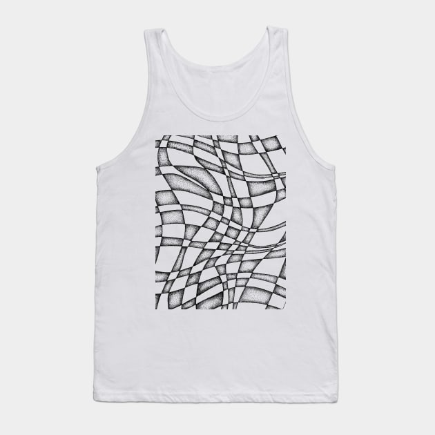 Hand drawn abstract pattern using dotwork Tank Top by jitkaegressy